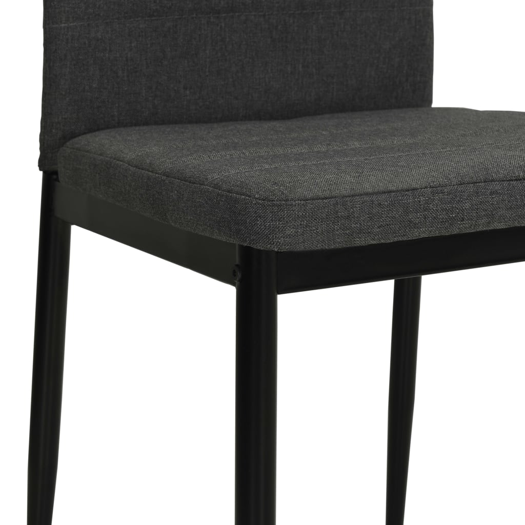 vidaXL Jídelní židle 6 ks tmavě šedé textil