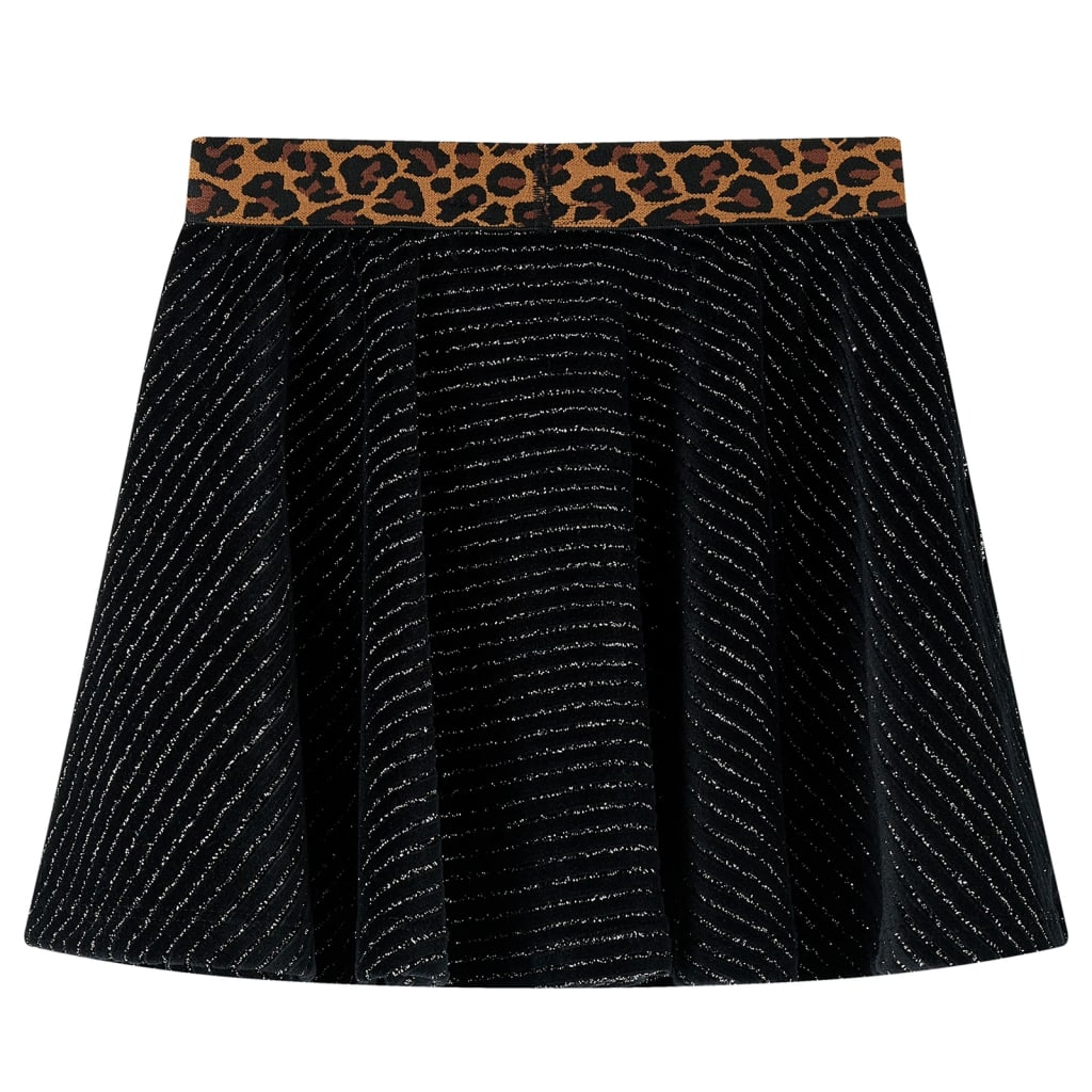 Dětská sukně s leopardím pasem černá 92