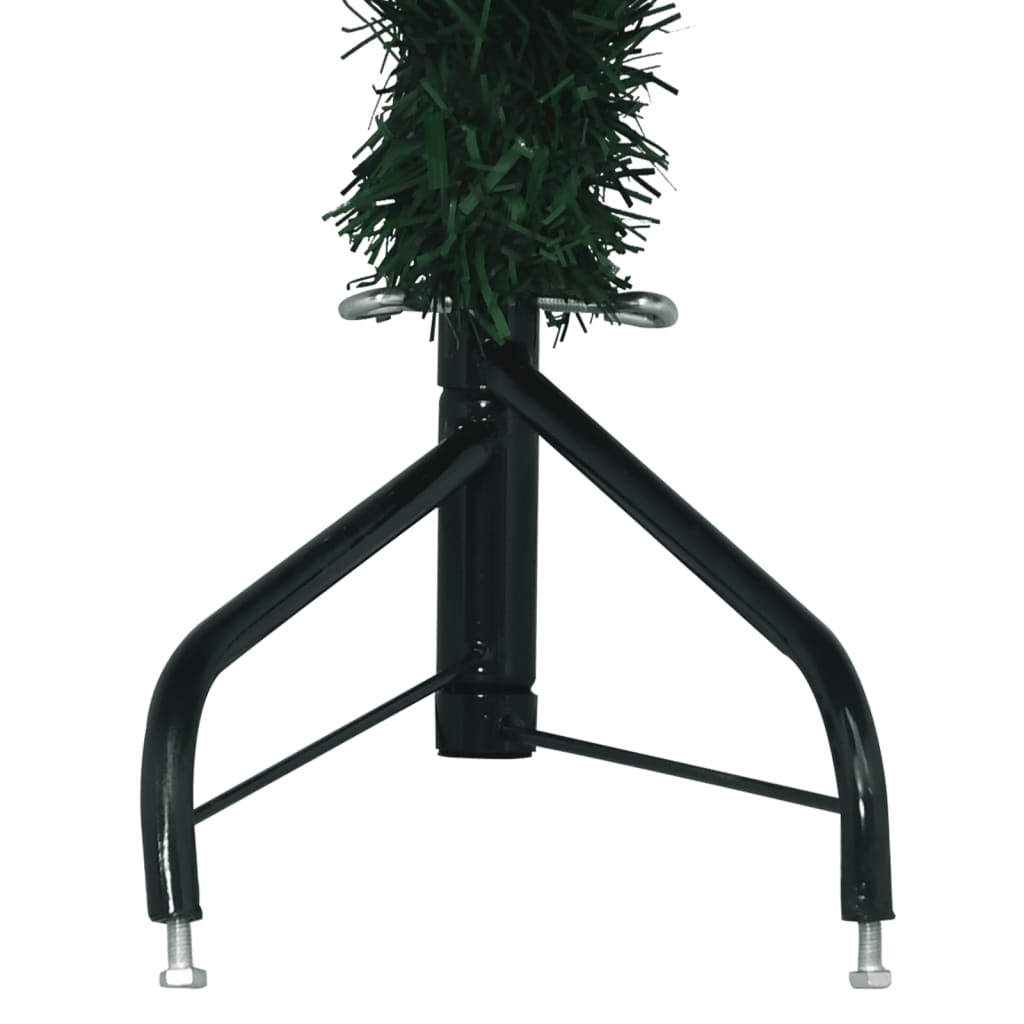 vidaXL Rohový umělý vánoční stromek zelený 240 cm PVC