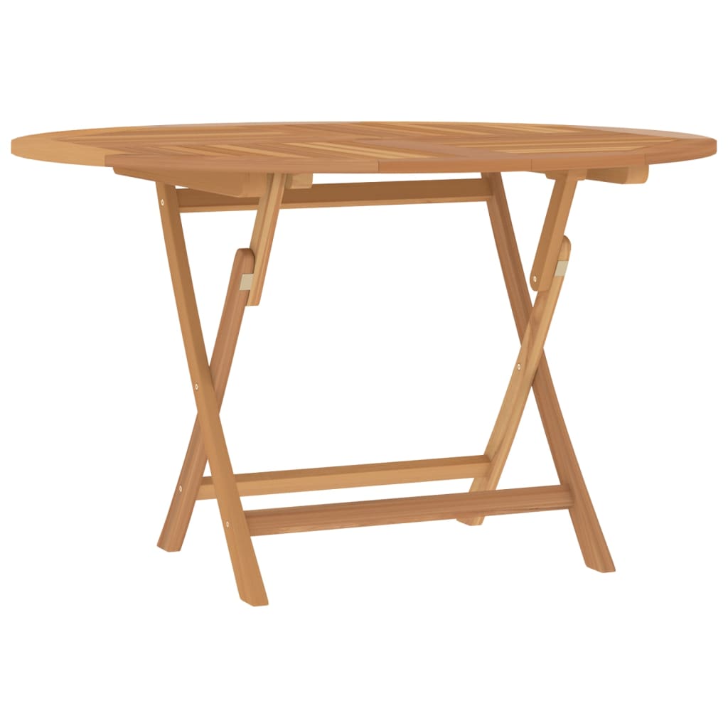 vidaXL Skládací zahradní stůl Ø 110 x 75 cm masivní teakové dřevo