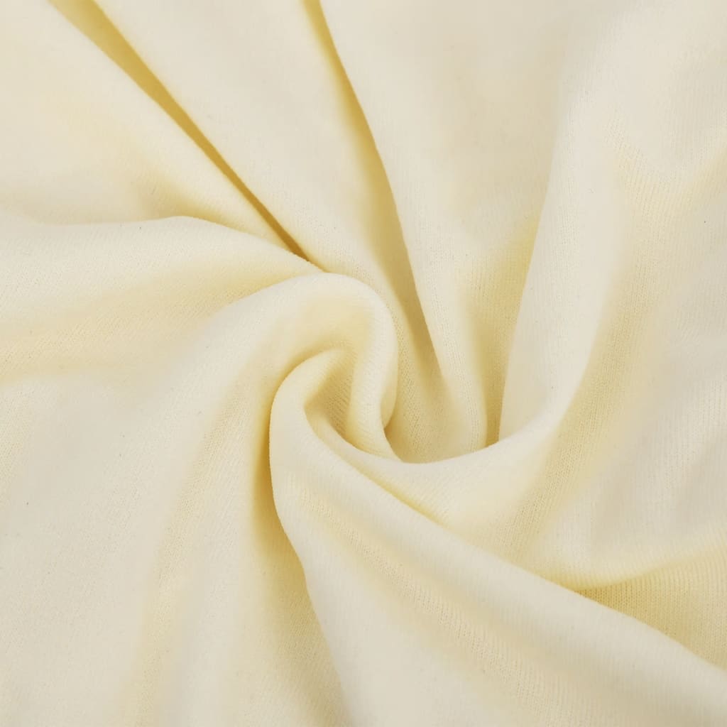 vidaXL Strečový potah na čtyřmístnou pohovku krémový polyester žerzej