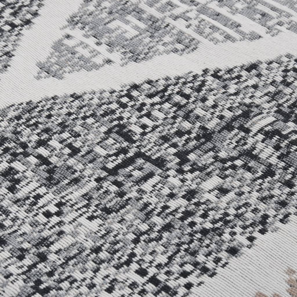 vidaXL Koberec černošedý 100 x 300 cm bavlna