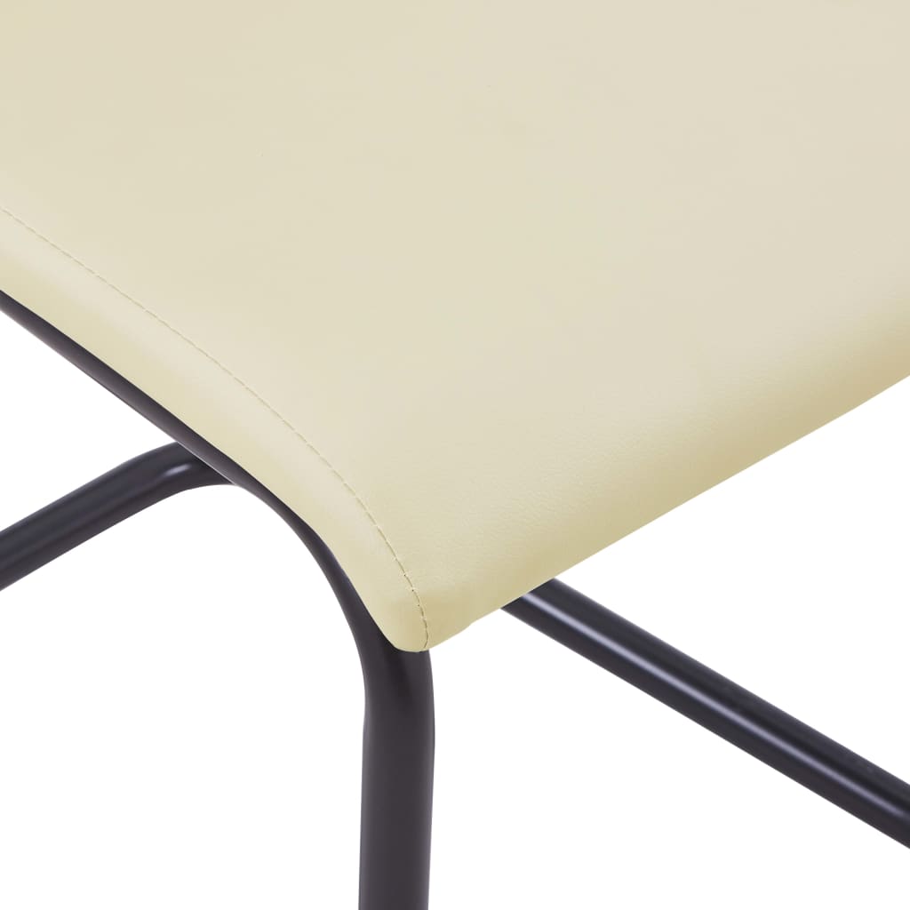 vidaXL Konzolové jídelní židle 4 ks cappuccino umělá kůže