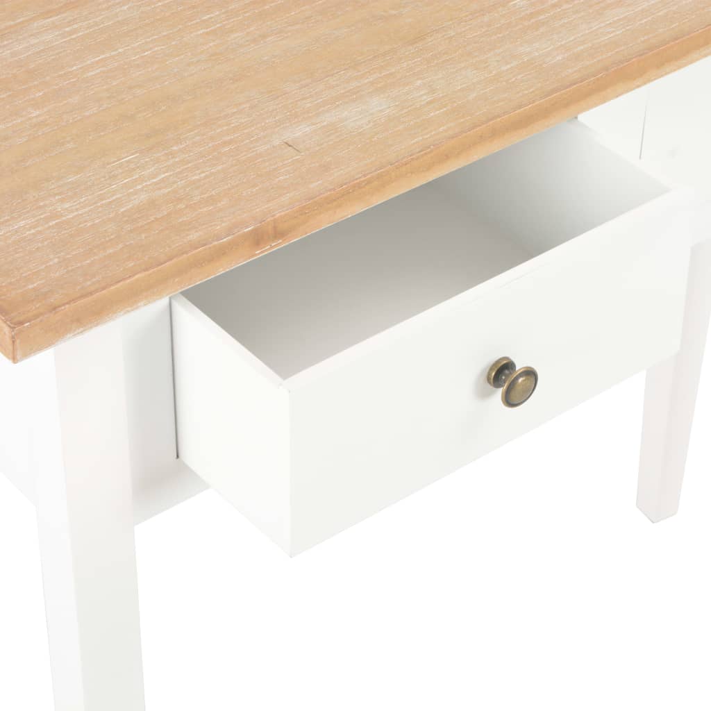 vidaXL Toaletní konzolový stolek bílý 79 x 30 x 74 cm dřevo