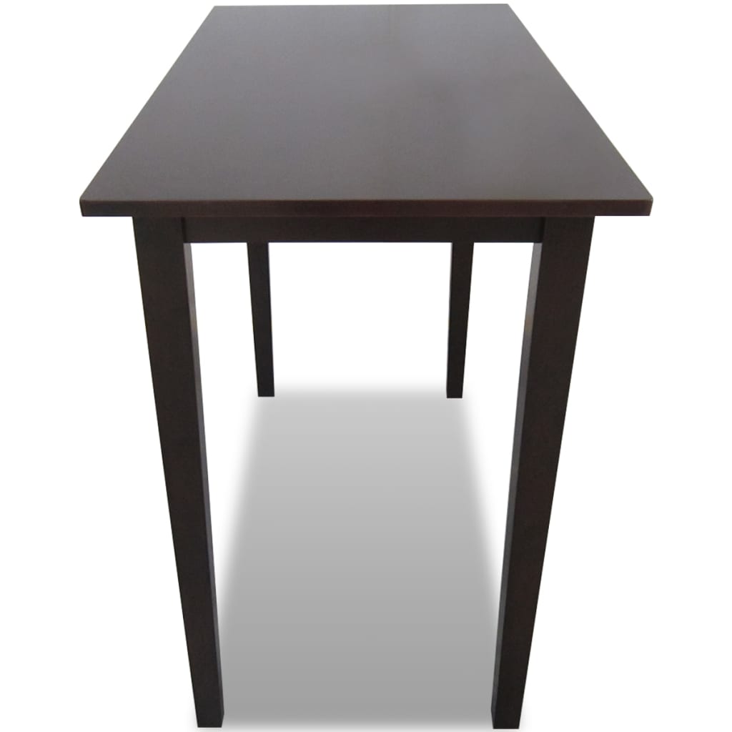 Hnědý dřevěný barový stůl