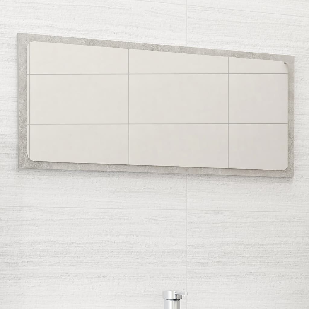 vidaXL Koupelnové zrcadlo betonově šedé 80 x 1,5 x 37 cm dřevotříska