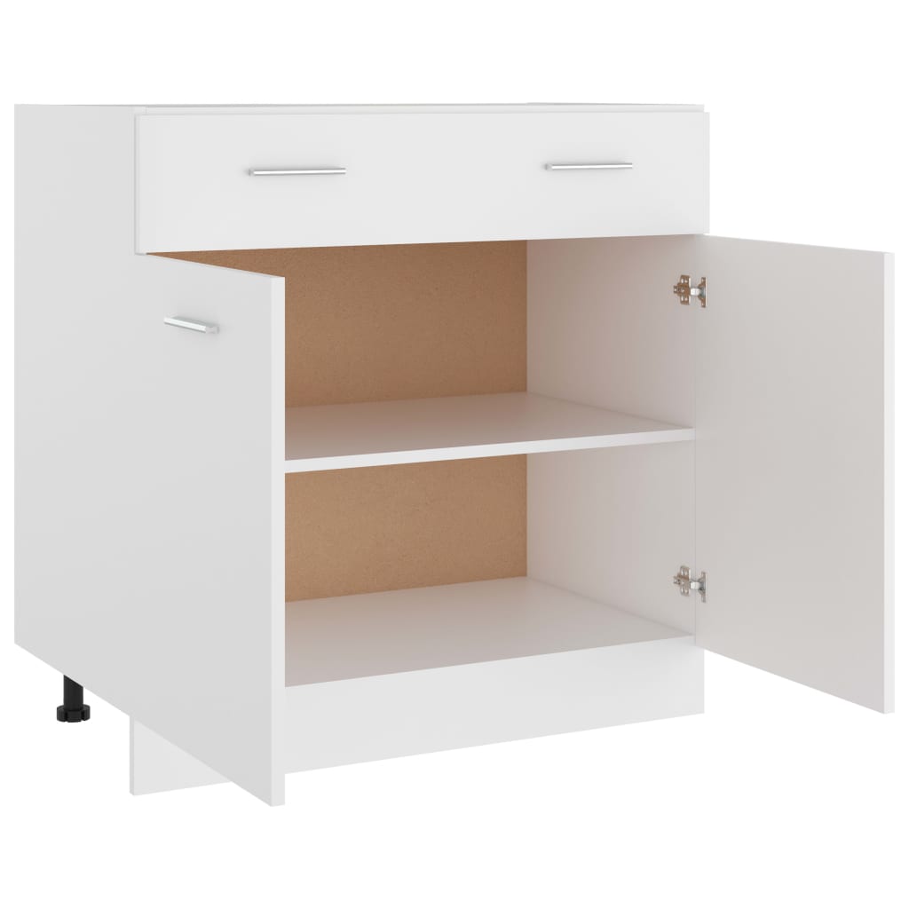 vidaXL Spodní skříňka se zásuvkou bílá 80 x 46 x 81,5 cm dřevotříska