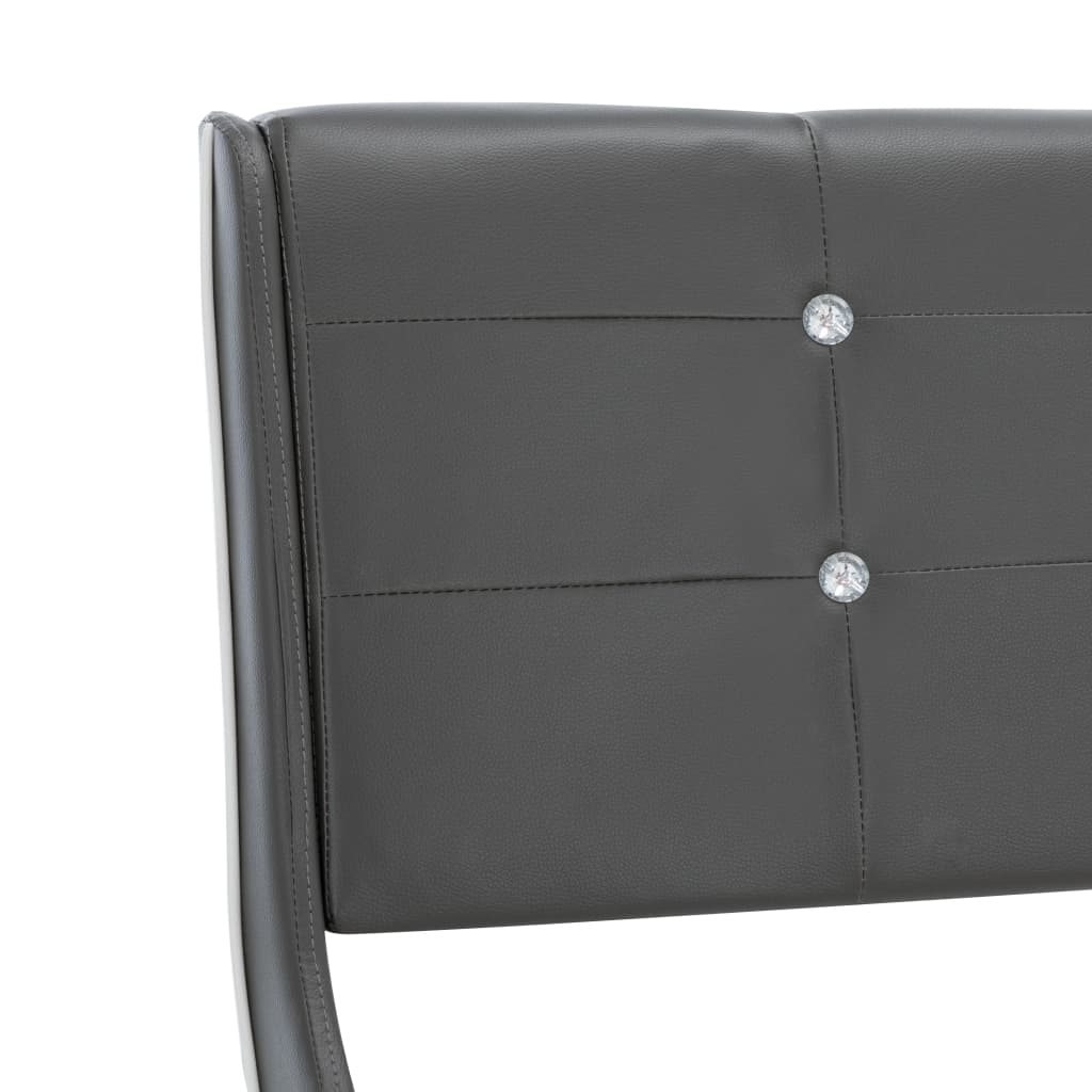 vidaXL Postel s matrací z paměťové pěny šedá umělá kůže 160 x 200 cm