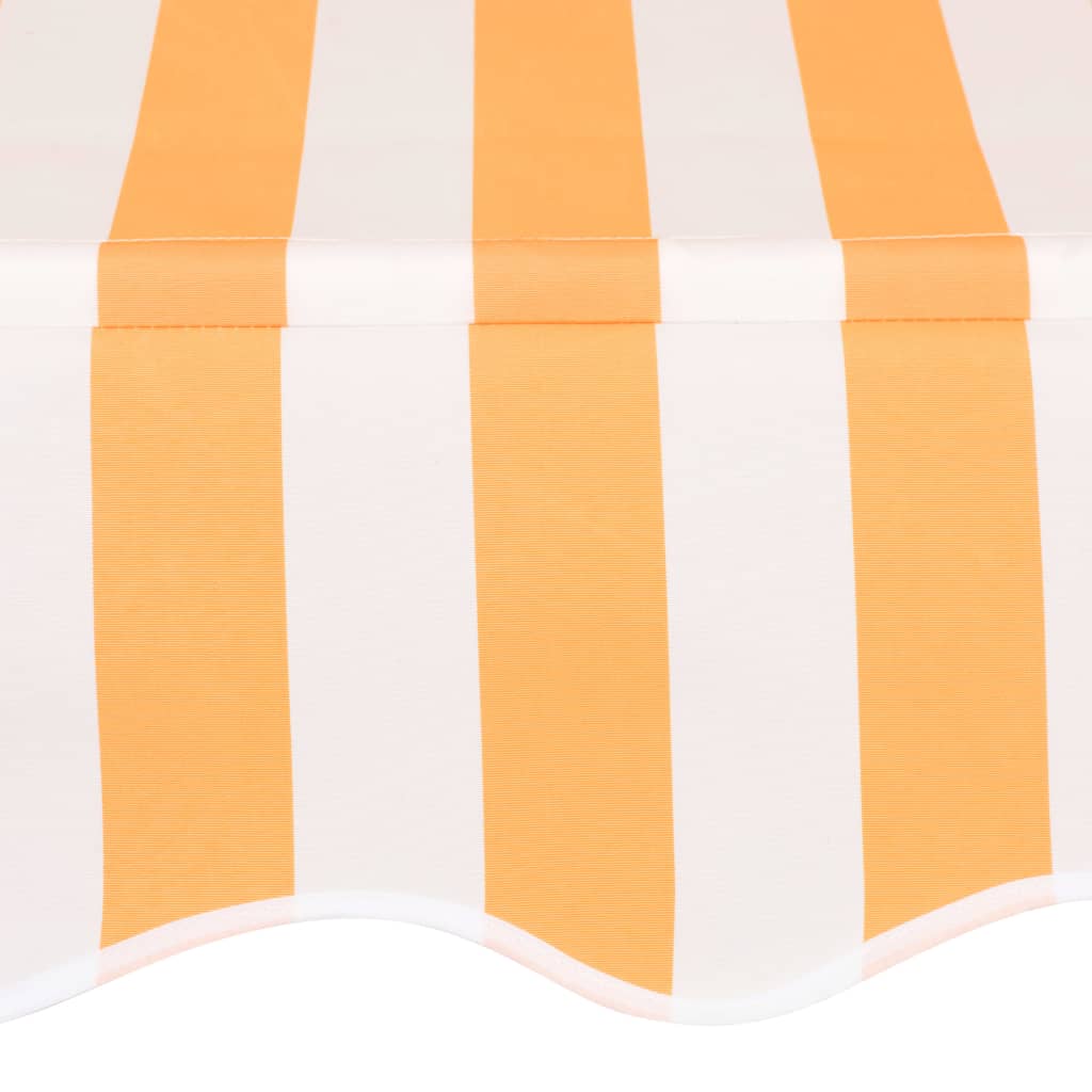 vidaXL Ručně zatahovací markýza 300 cm oranžovo-bílé pruhy
