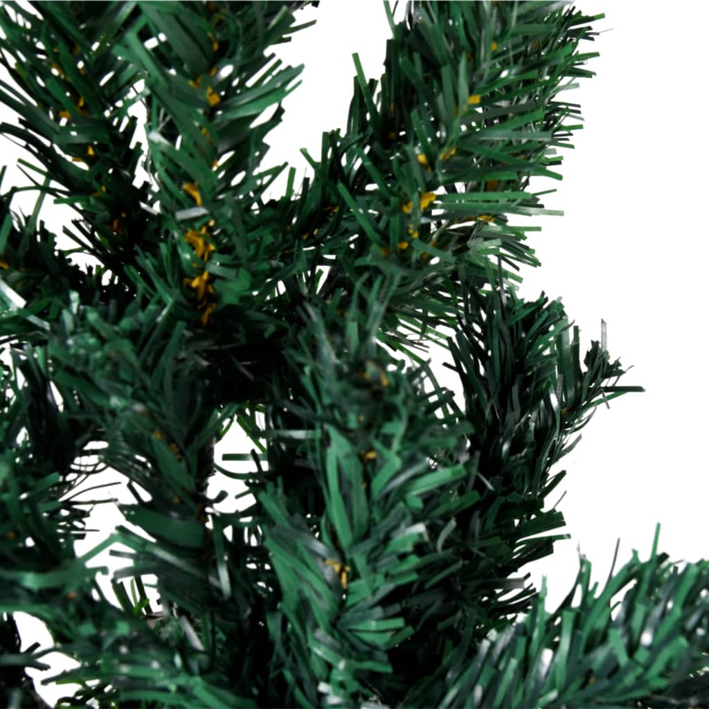 vidaXL Úzký umělý poloviční vánoční stromek se stojanem zelený 210 cm