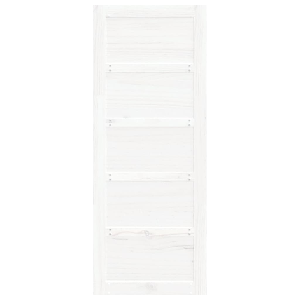 vidaXL Posuvné dveře bílé 80 x 1,8 x 204,5 cm masivní borové dřevo