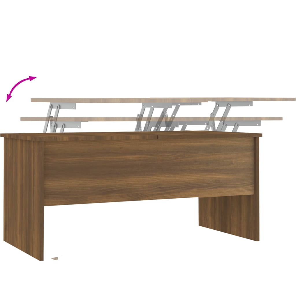 vidaXL Konferenční stolek hnědý dub 102x50,5x46,5 cm kompozitní dřevo
