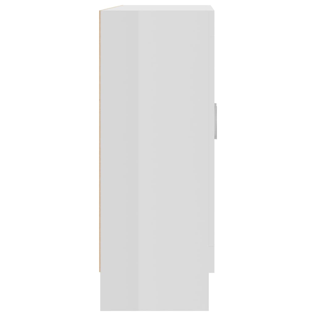 vidaXL Knihovna bílá s vysokým leskem 82,5 x 30,5 x 80 cm dřevotříska