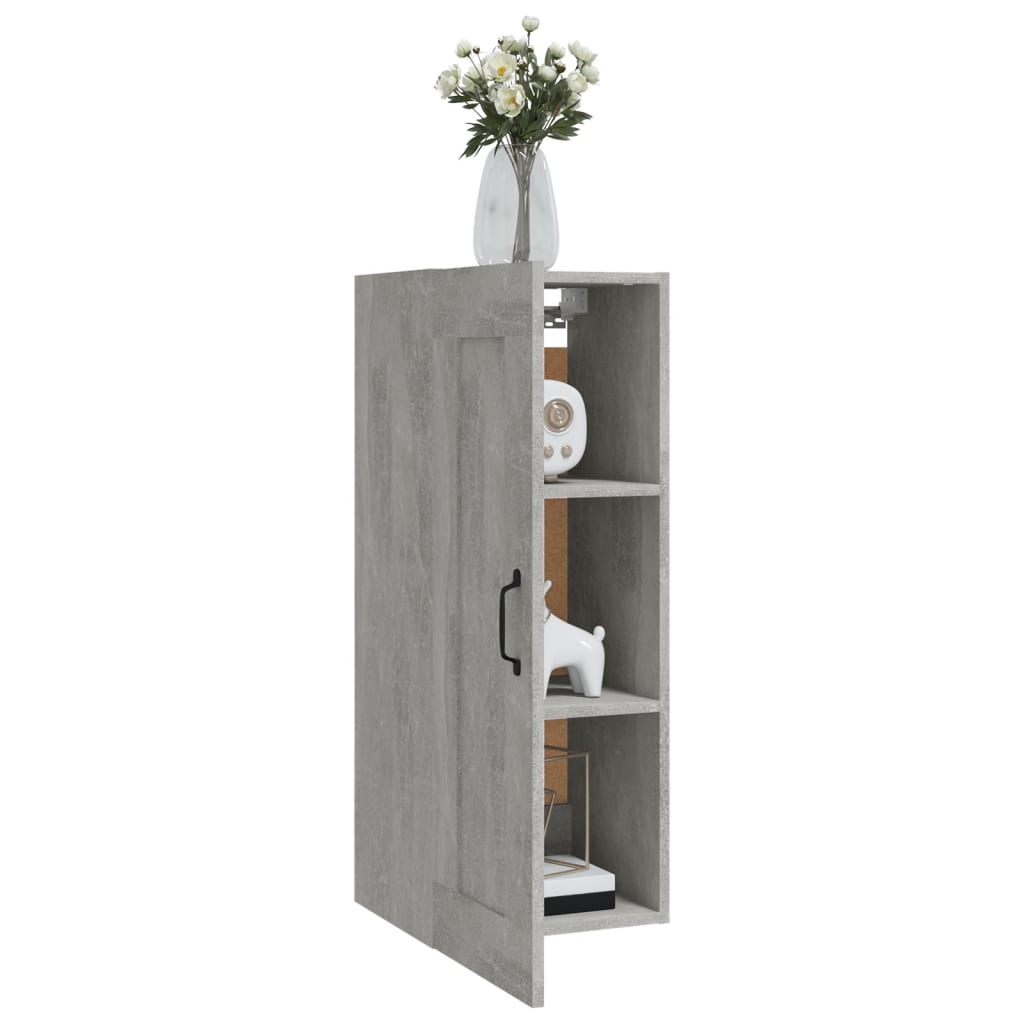 vidaXL Závěsná skříňka betonově šedá 35 x 34 x 90 cm kompozitní dřevo