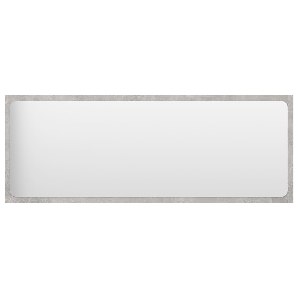 vidaXL Koupelnové zrcadlo betonově šedé 100 x 1,5 x 37 cm dřevotříska