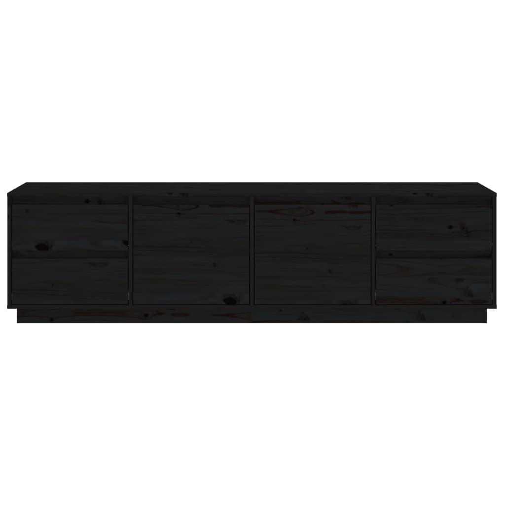 vidaXL TV skříňka černá 176x37x47,5 cm masivní borové dřevo