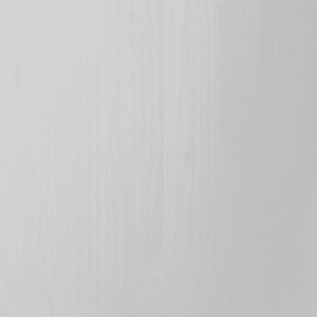 vidaXL Zásuvková skříňka na kolečkách MOSS bílá masivní borové dřevo