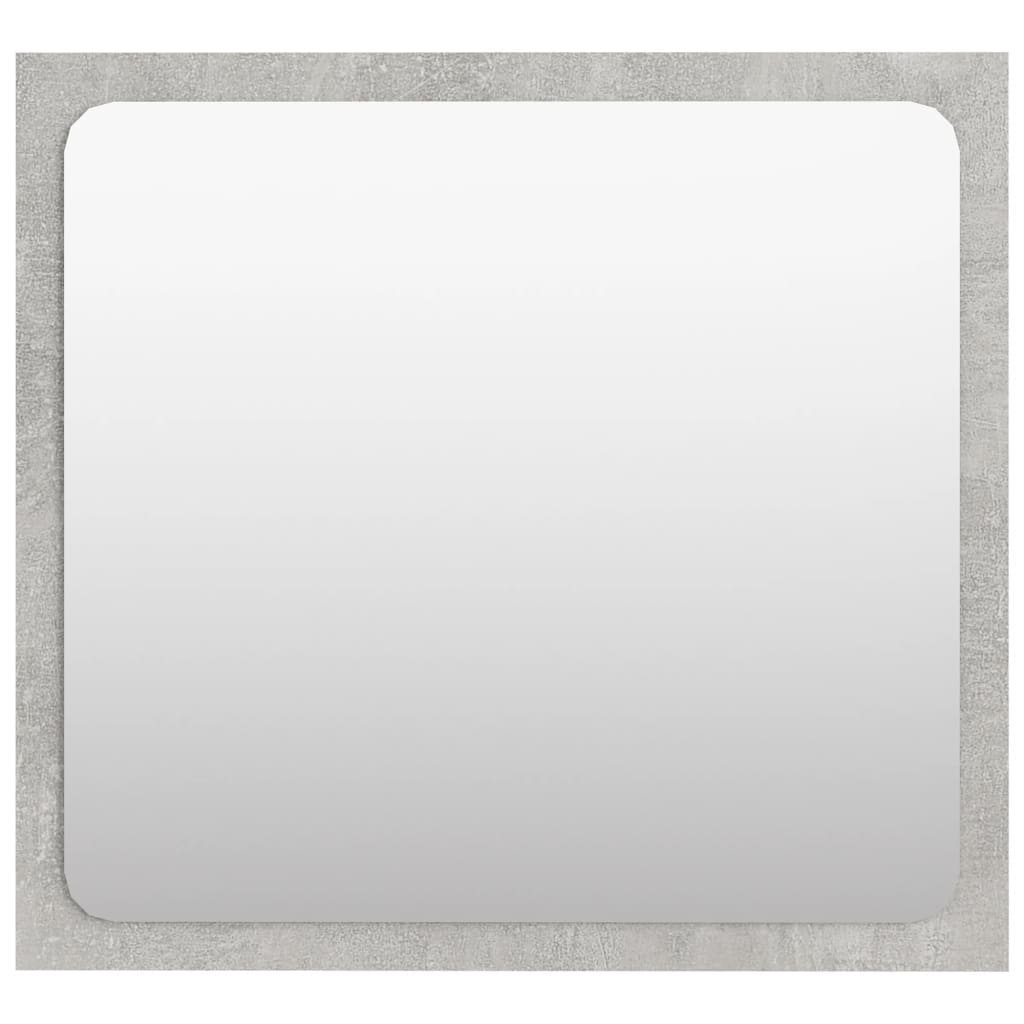 vidaXL Koupelnové zrcadlo betonově šedé 40 x 1,5 x 37 cm dřevotříska
