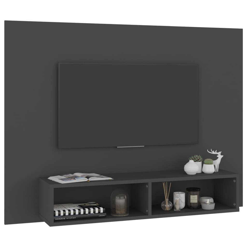 vidaXL Nástěnná TV skříňka šedá 120 x 23,5 x 90 cm dřevotříska