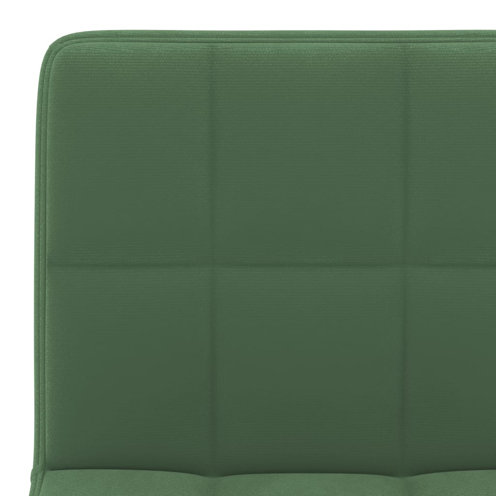 vidaXL Barové stoličky 2 ks tmavě zelené samet