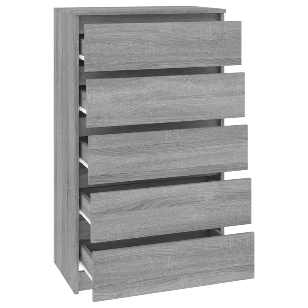 vidaXL Zásuvková skříňka šedá sonoma 60 x 36 x 103 cm kompozitní dřevo