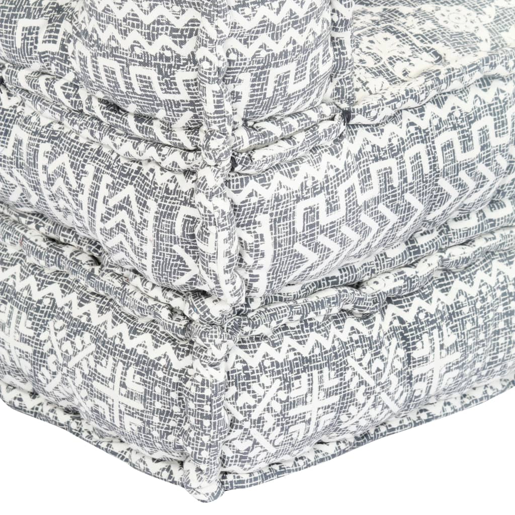 vidaXL Modulární pouf světle šedý textil