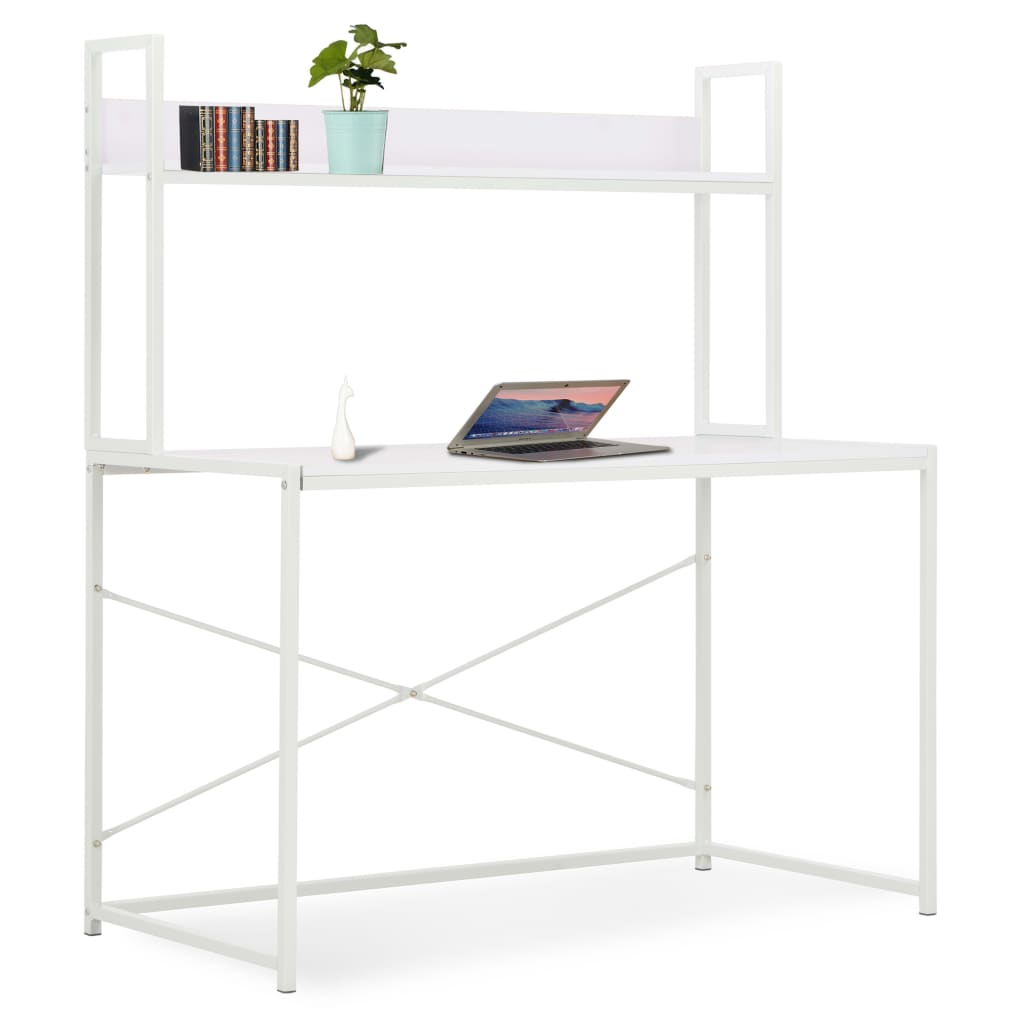 vidaXL PC stůl bílý 120 x 60 x 138 cm