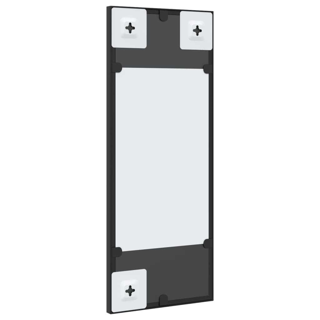 vidaXL Nástěnné zrcadlo černé 20 x 50 cm obdélník železo