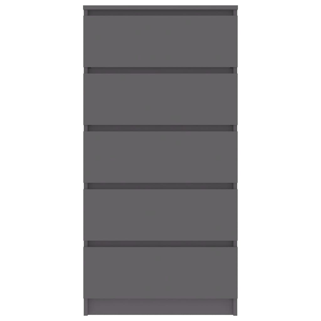 vidaZL Příborník se zásuvkami šedý 60 x 35 x 121 cm dřevotříska