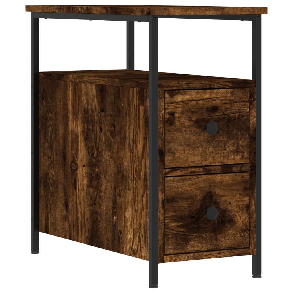 vidaXL Noční stolek kouřový dub 30 x 60 x 60 cm kompozitní dřevo