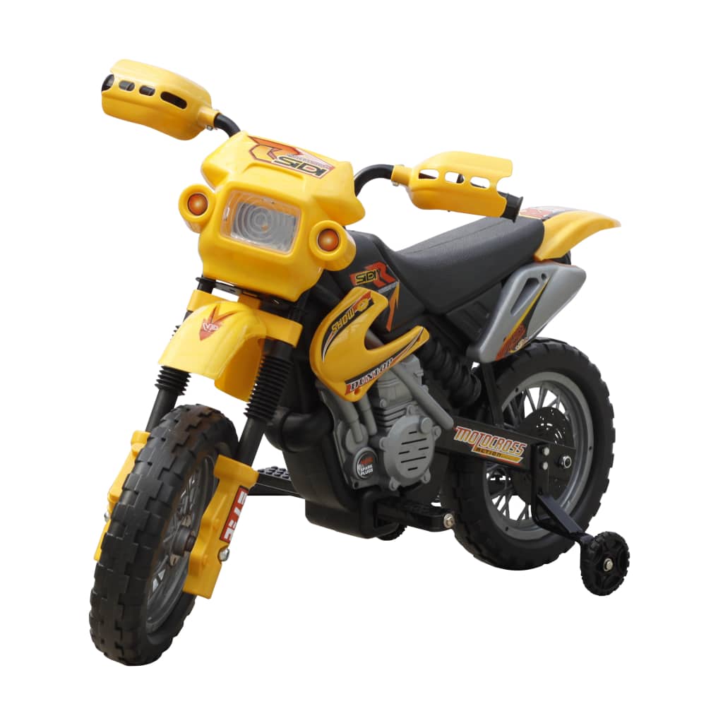 vidaXL Dětská motorka žlutá a černá