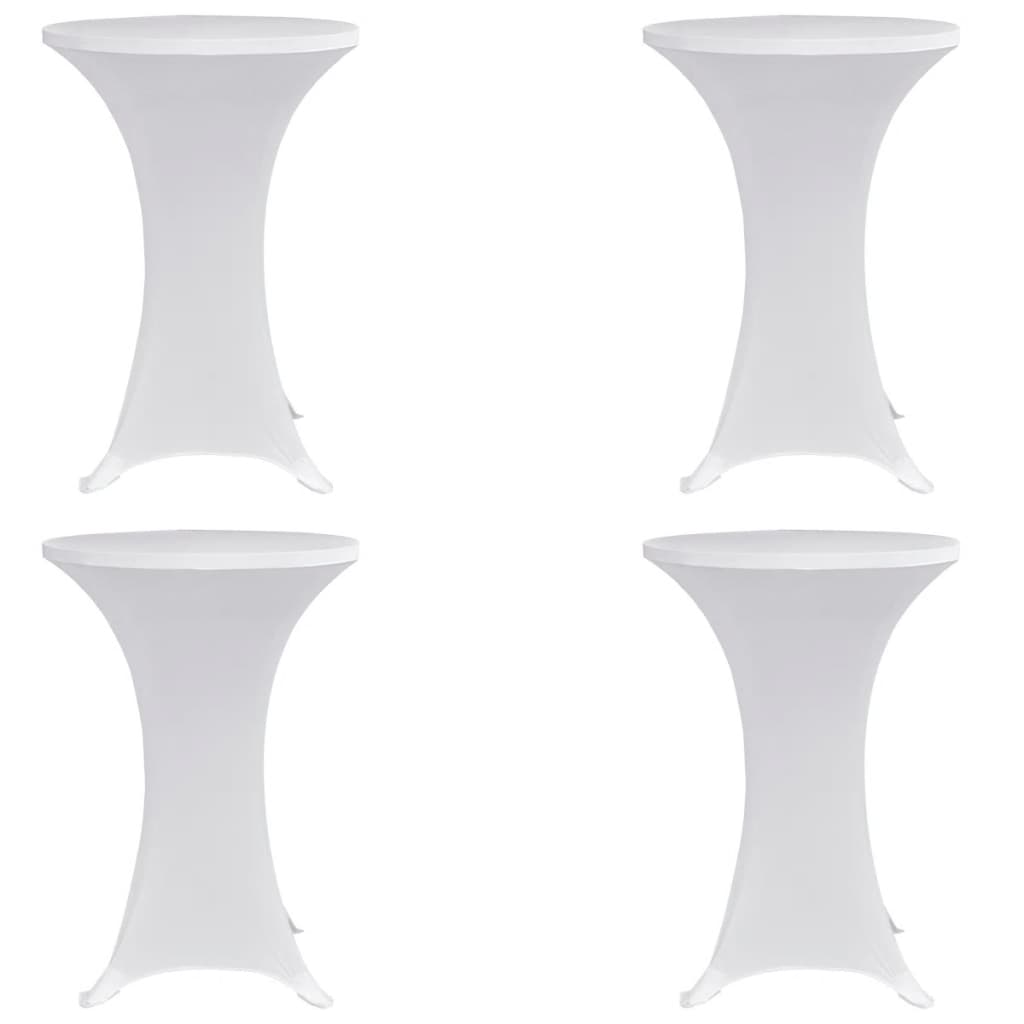 vidaXL Návlek na koktejlový stůl Ø 70 cm bílý strečový 4 ks