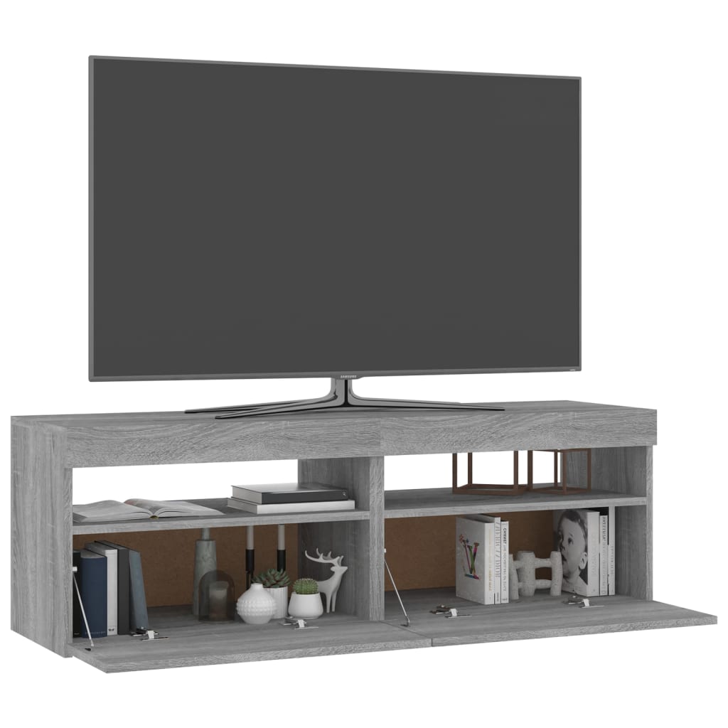 vidaXL TV skříňky s LED osvětlením 2 ks šedé sonoma 60 x 35 x 40 cm