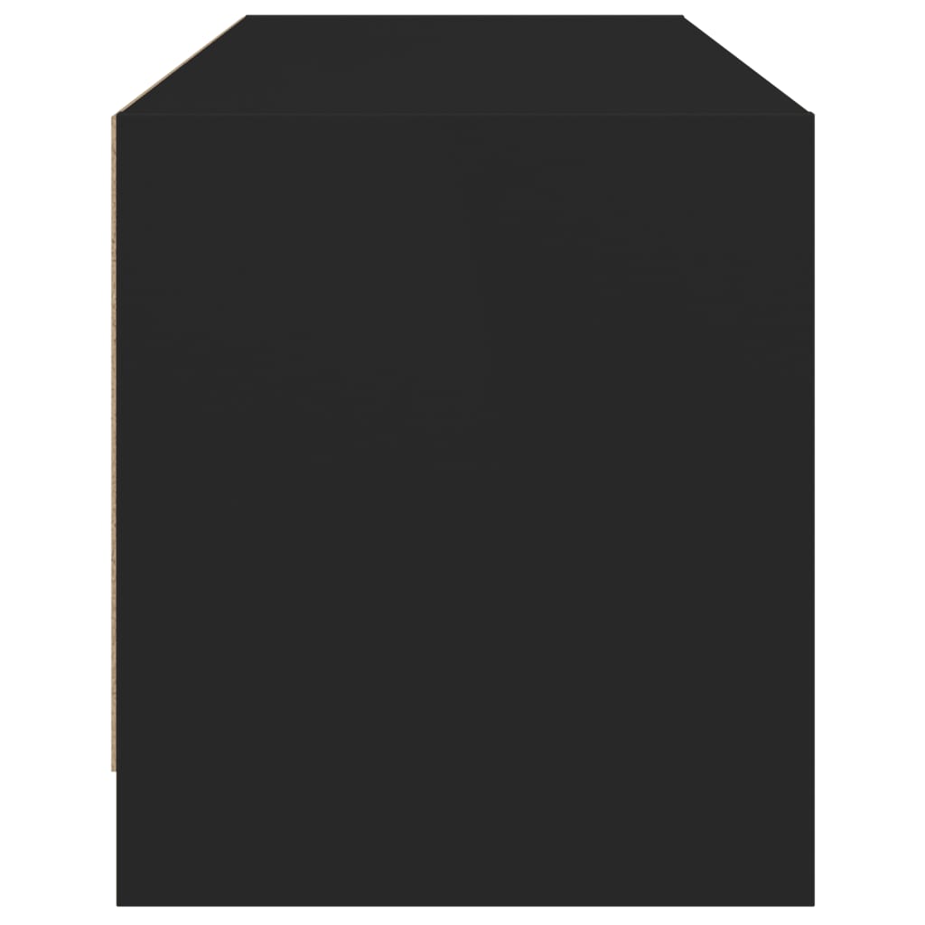 vidaXL TV skříňka se skleněnými dvířky černá 102x37x42 cm