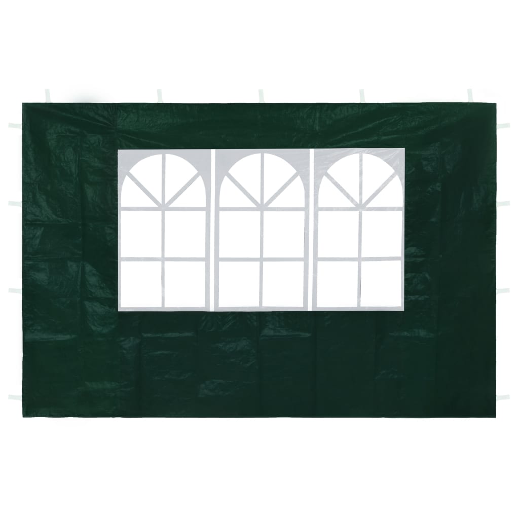 vidaXL Boční stěny k party stanu 2 ks s oknem zelené
