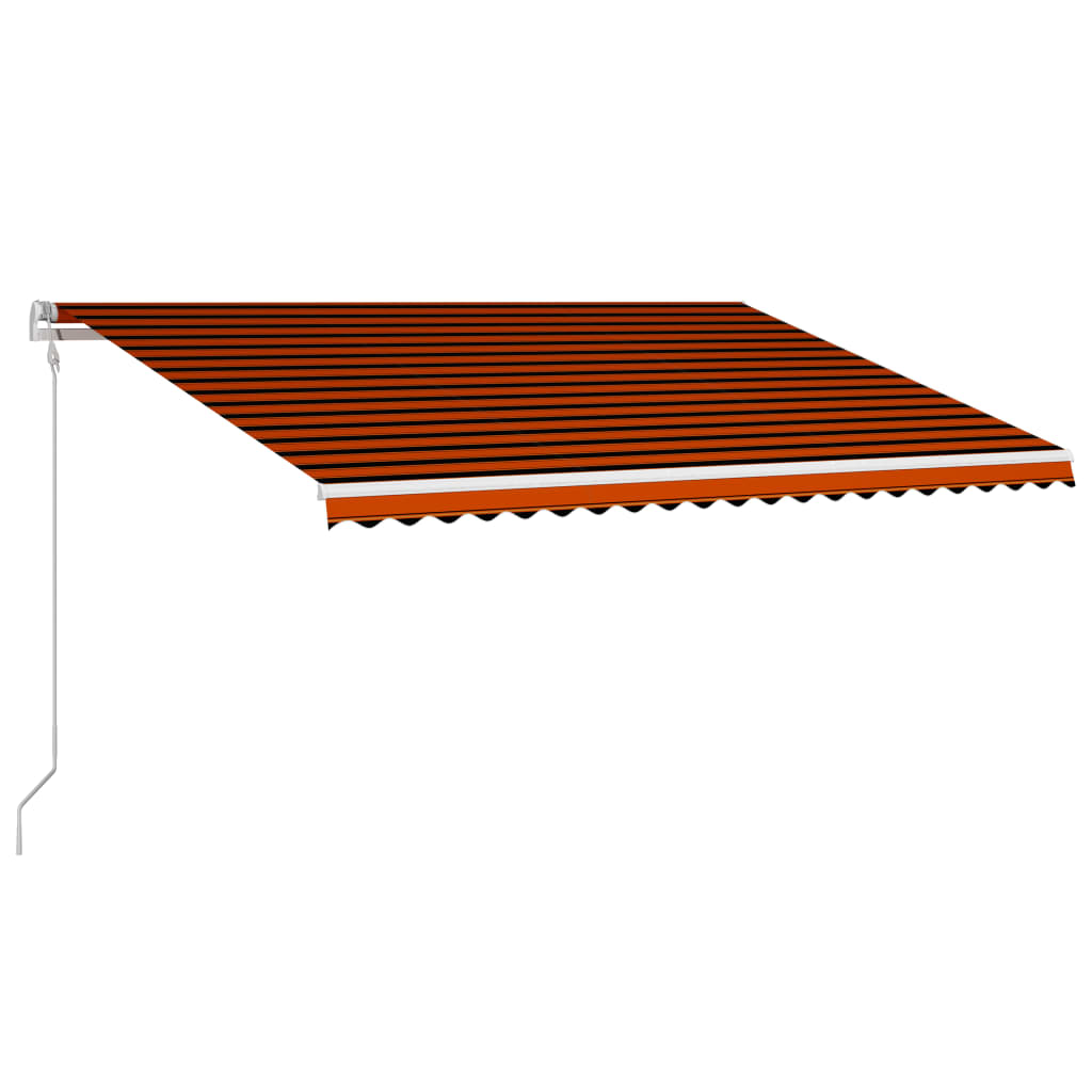 vidaXL Automatická zatahovací markýza 500 x 300 cm oranžovo-hnědá
