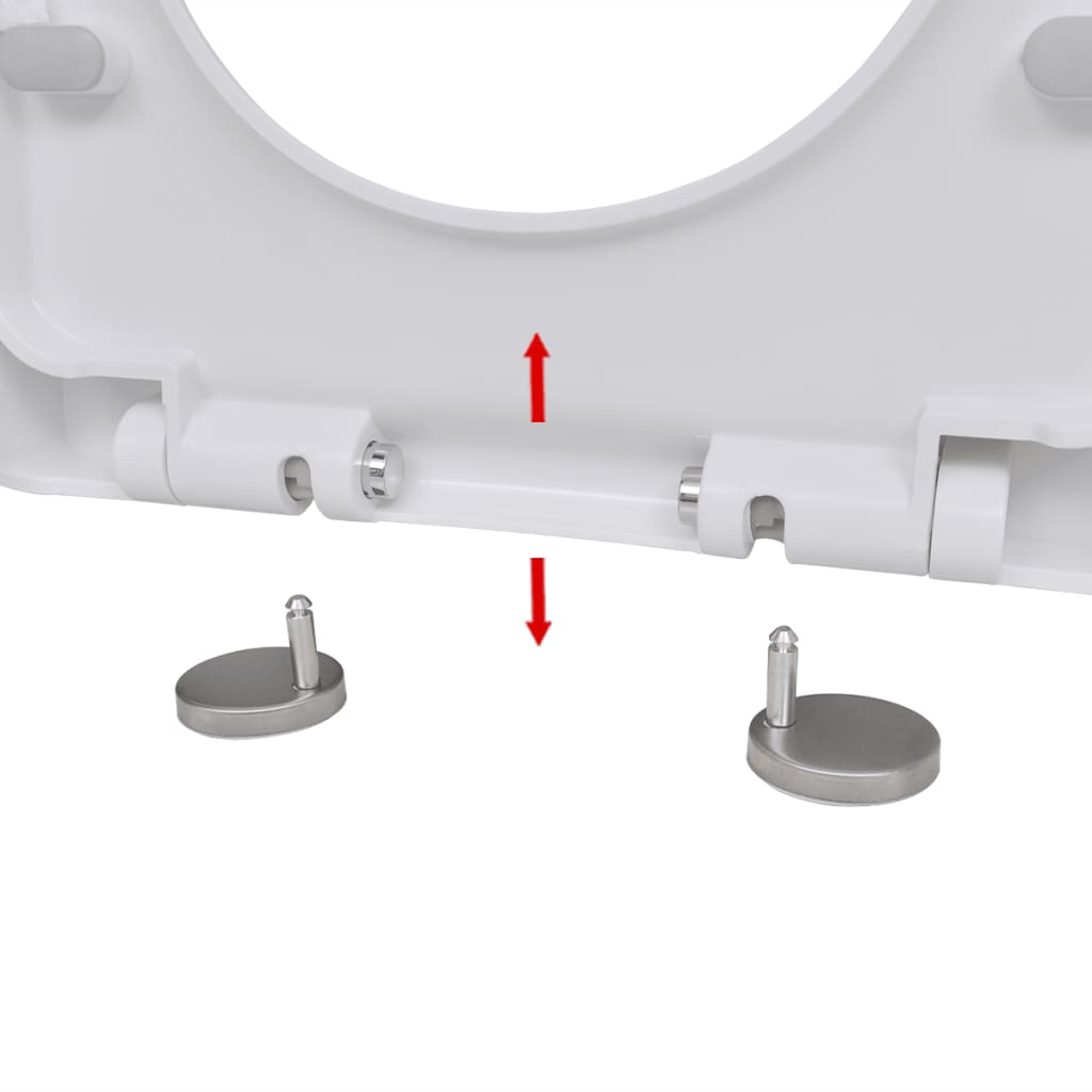 vidaXL Toaletní sedátko pomalé sklápění rychloupínací bílé čtvercové