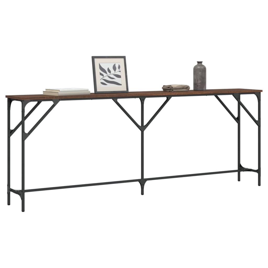 vidaXL Konzolový stolek hnědý dub 200 x 29 x 75 cm kompozitní dřevo
