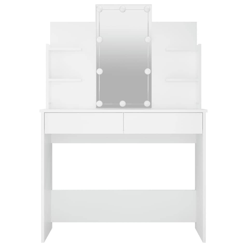 vidaXL Toaletní stolek s LED bílý 96 x 40 x 142 cm
