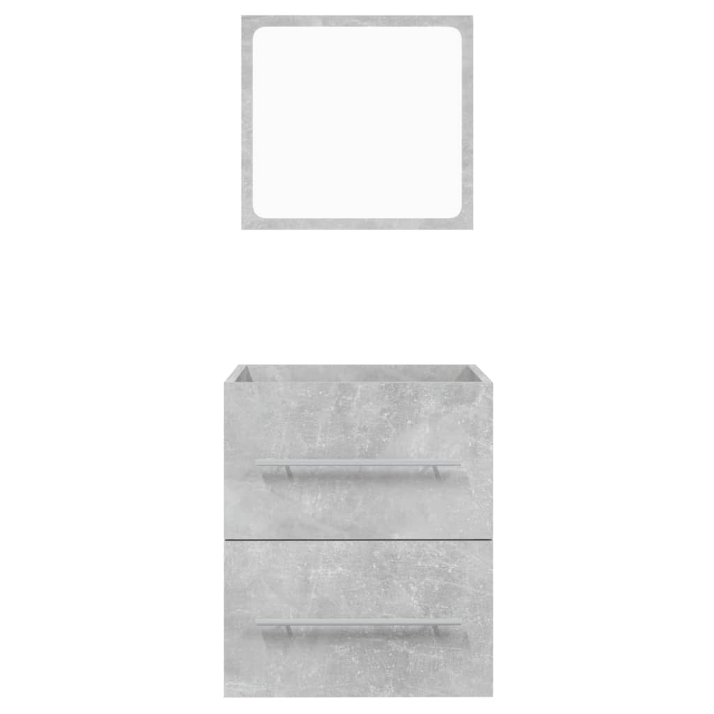 vidaXL Koupelnová skříňka se zrcadlem betonově šedá 41 x 38,5 x 48 cm