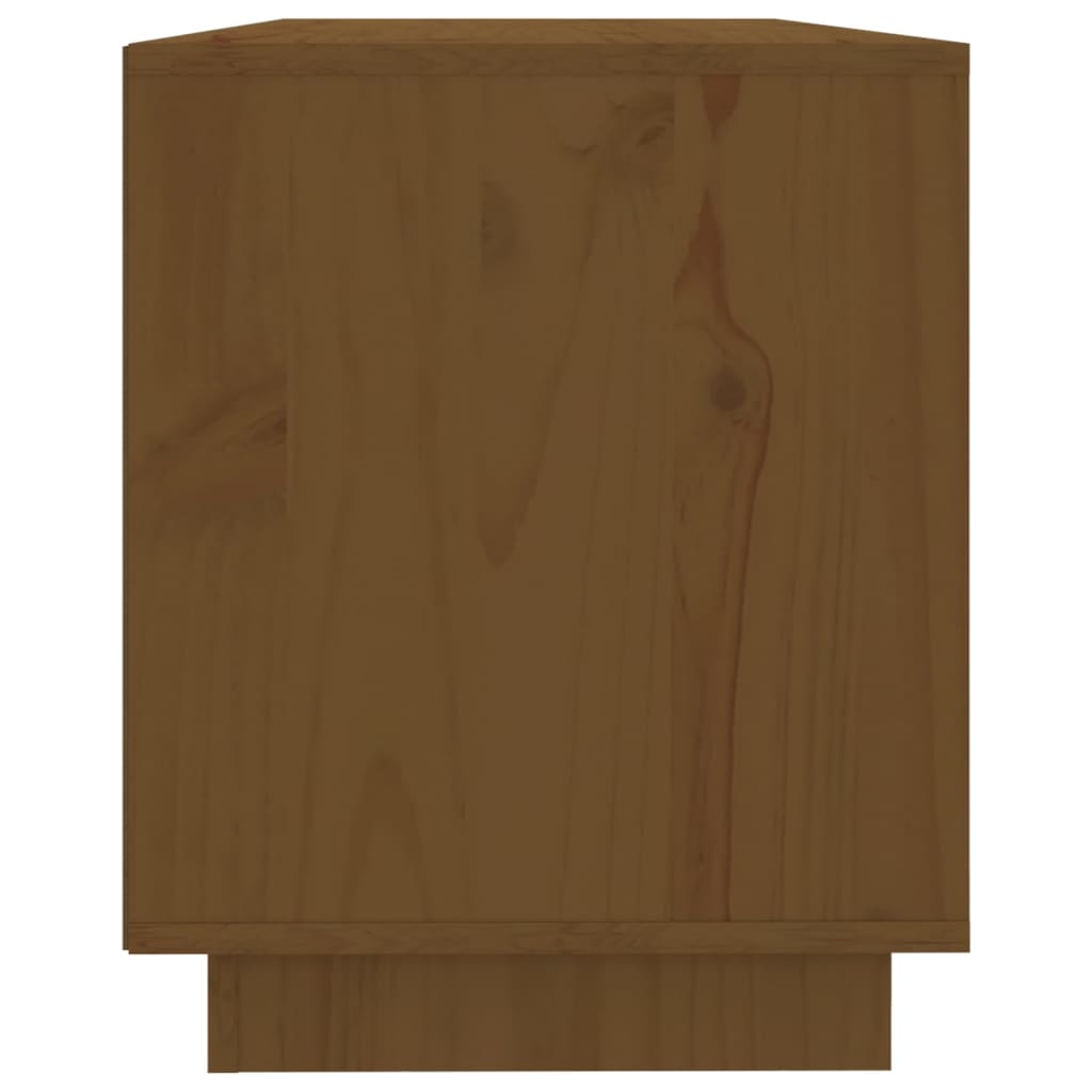 vidaXL TV skříňka medově hnědá 110,5 x 35 x 44 cm masivní borové dřevo
