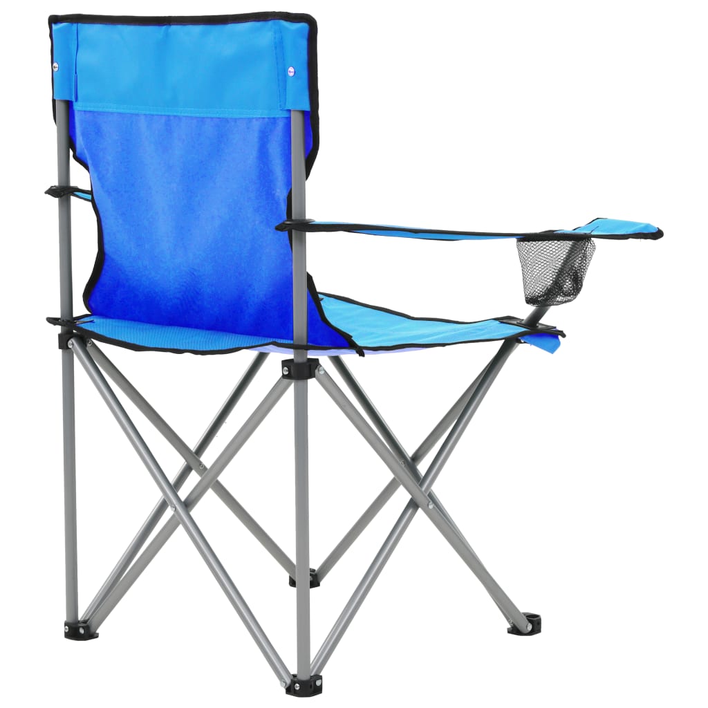 vidaXL Kempingový stůl a židle sada 3 kusů modré