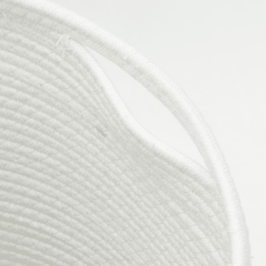 vidaXL Úložný koš s víkem bílý a černý Ø 40 x 35 cm bavlna