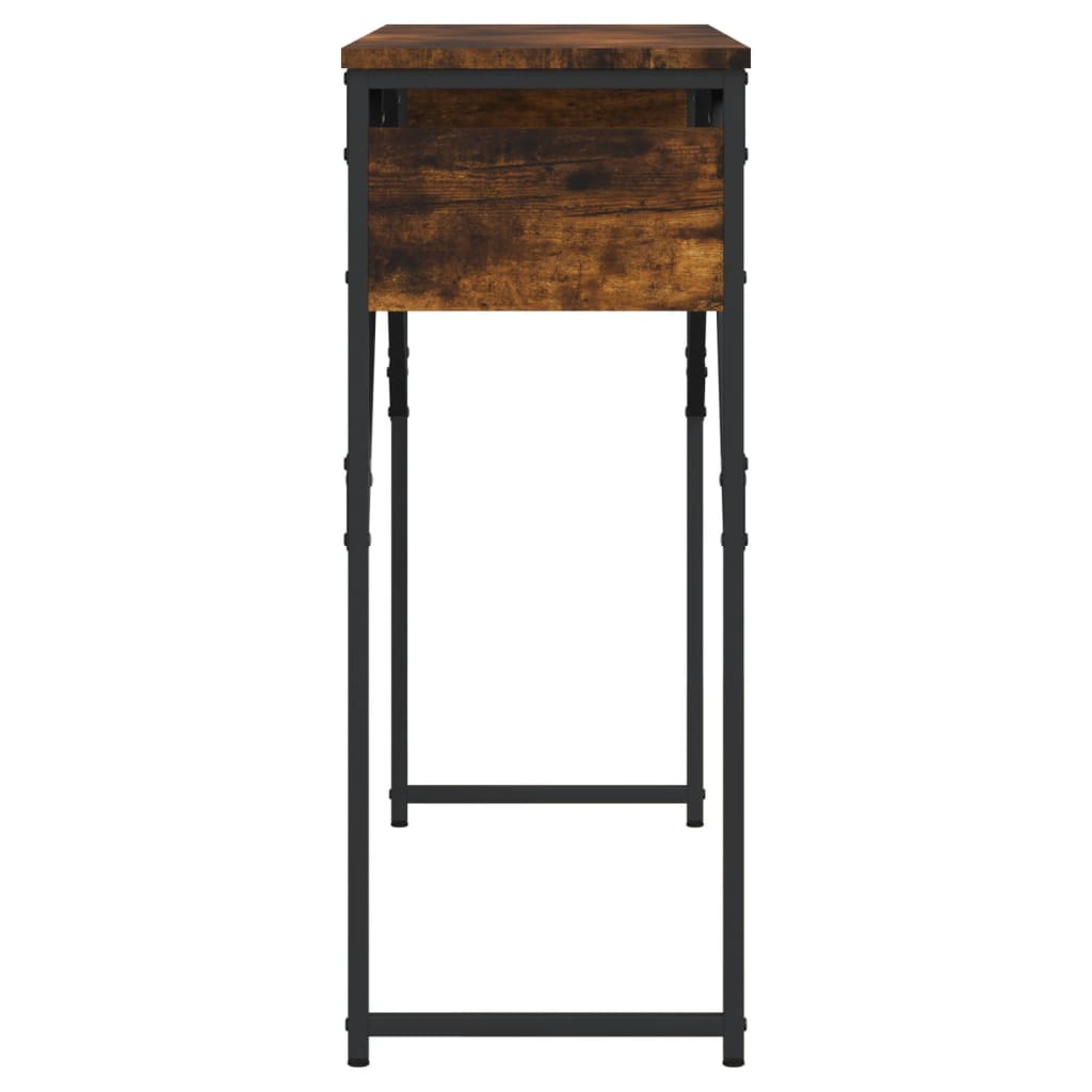 vidaXL Konzolový stolek s policí kouřový dub 105 x 30 x 75 cm kompozit