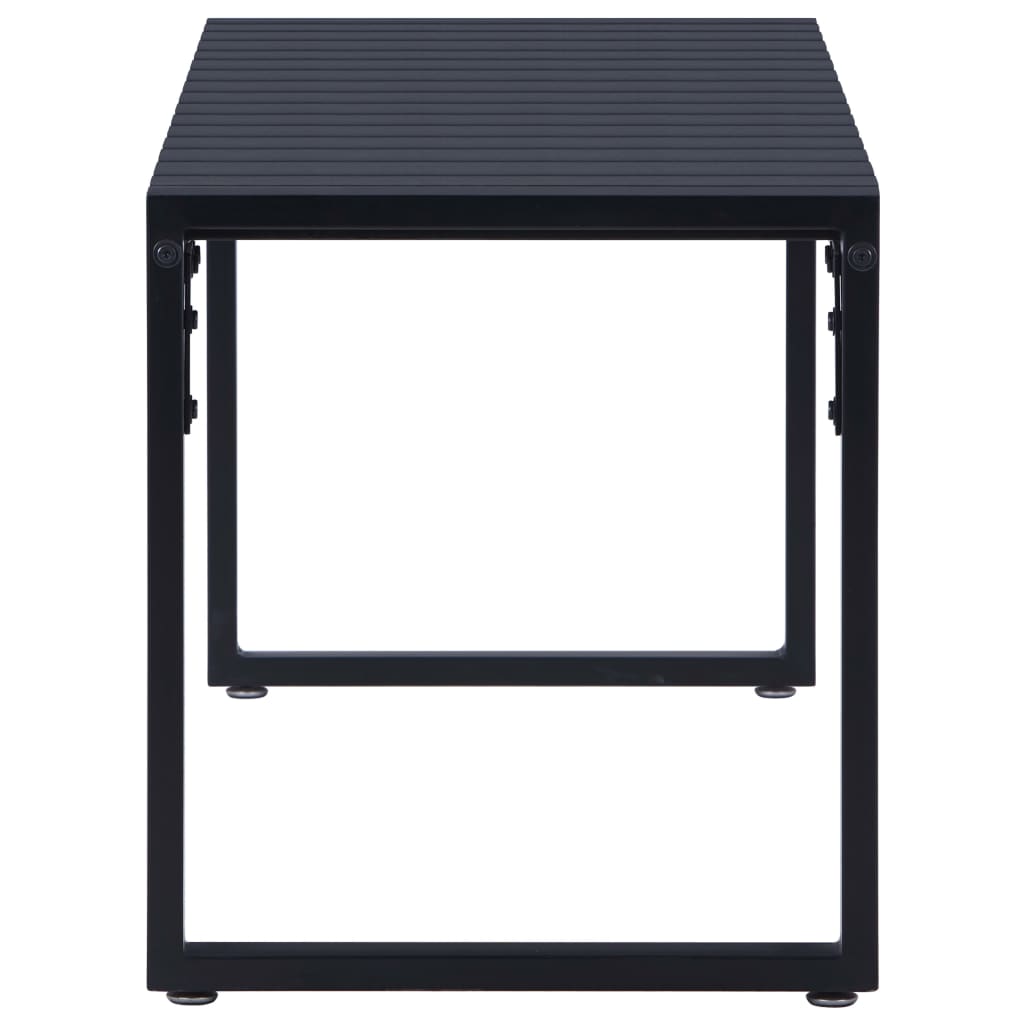 vidaXL Zahradní lavice 120,5 cm PS deska černá