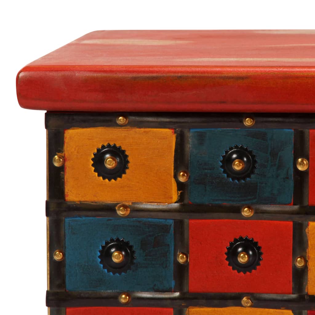 vidaXL Úložný box červený 110 x 40 x 40 cm masivní akáciové dřevo