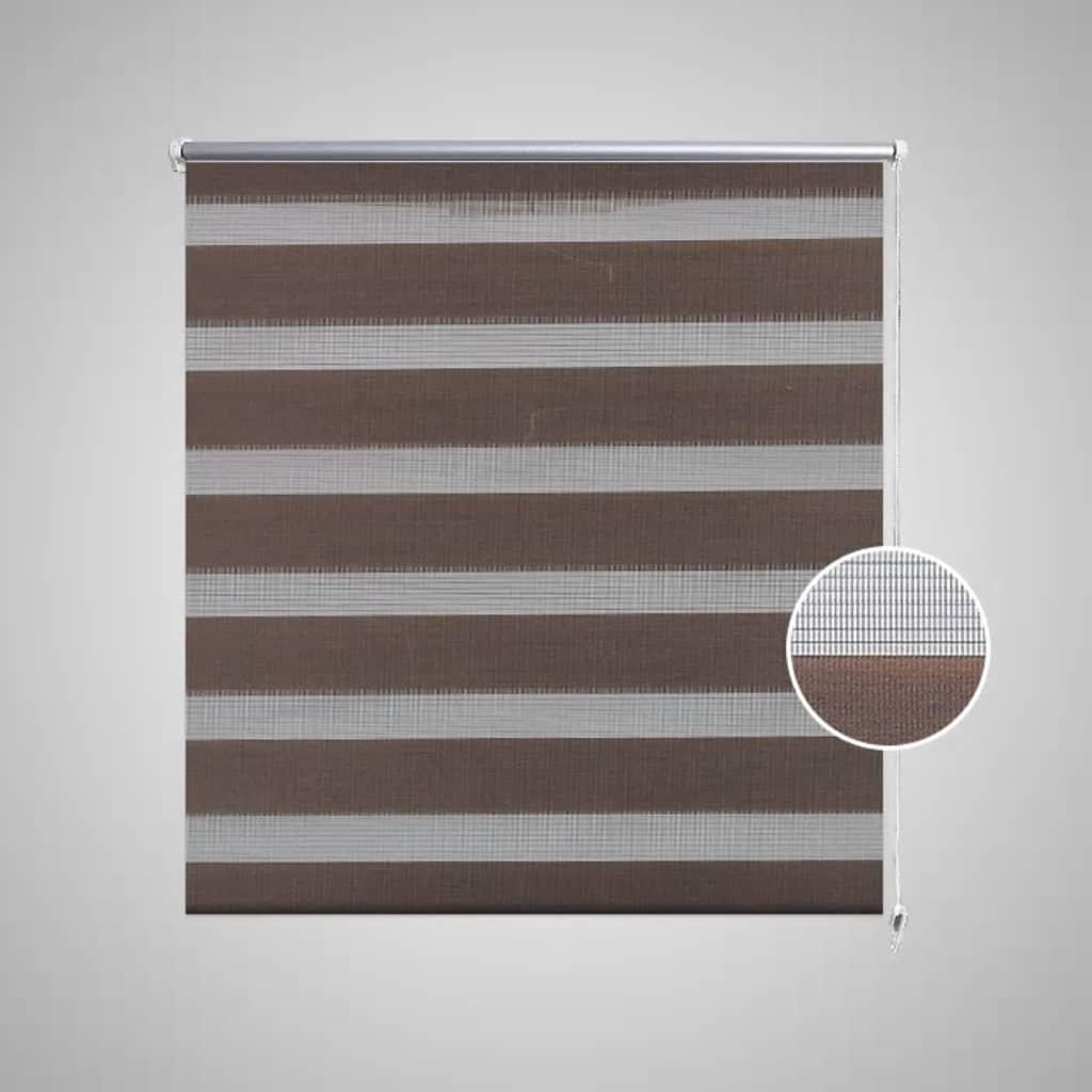 Roleta den a noc / Zebra / Twinroll 100x175 cm kávová