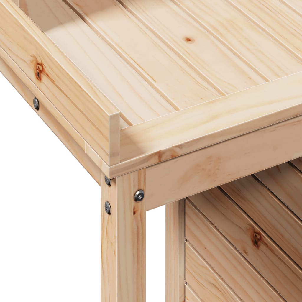 vidaXL Přesazovací stůl s policemi 82,5x50x109,5 cm masivní borovice