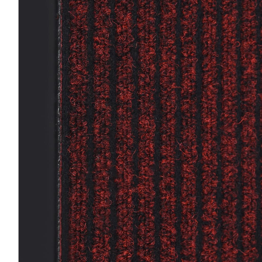 vidaXL Rohožka pruhovaná červená 40 x 60 cm
