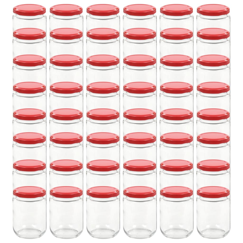vidaXL Zavařovací sklenice s červenými víčky 48 ks 230 ml